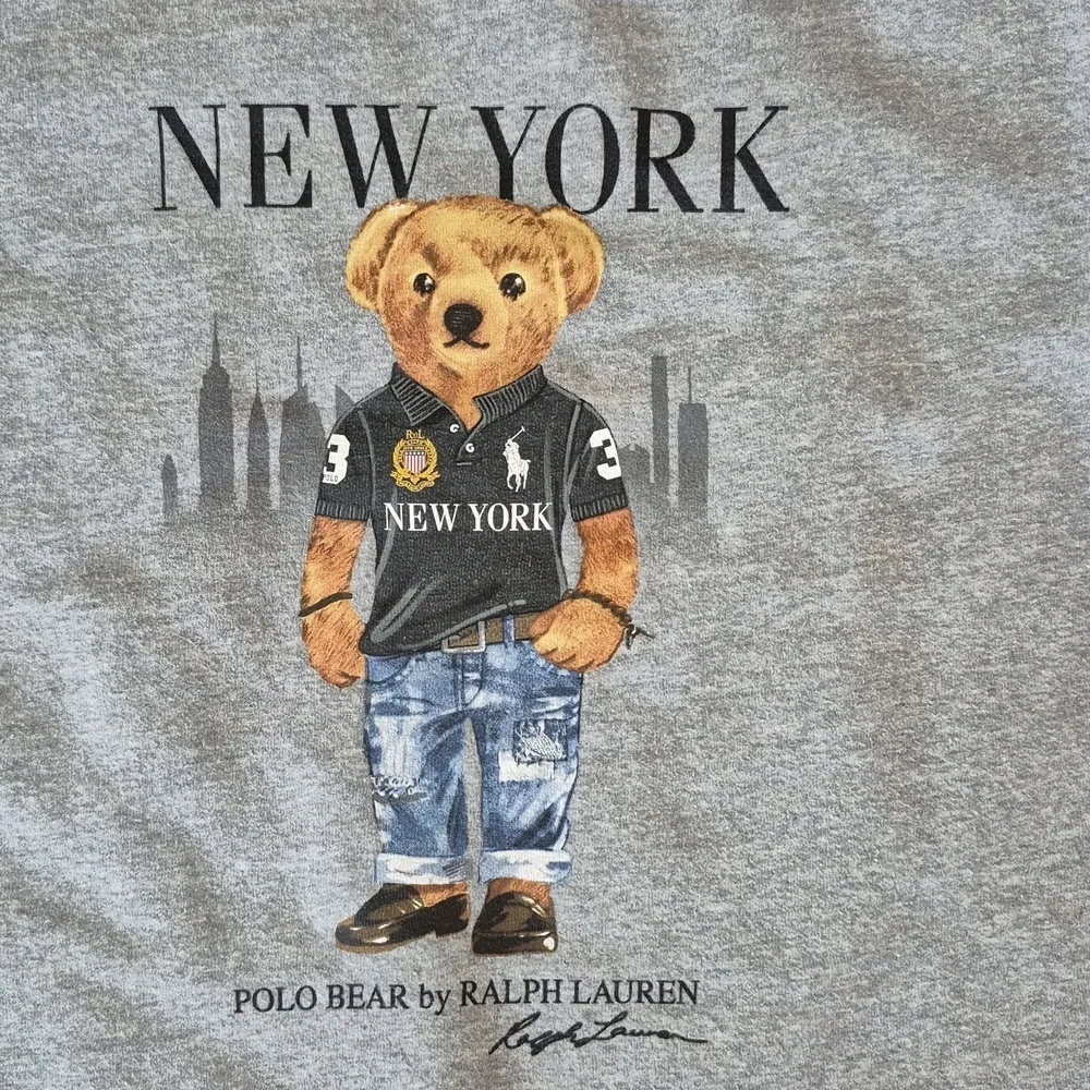 Polo Ralph Lauren Polo Bear New York NYC Crewneck Sweatshirt Youth Large 14 / 16 - Picture 2 of 4